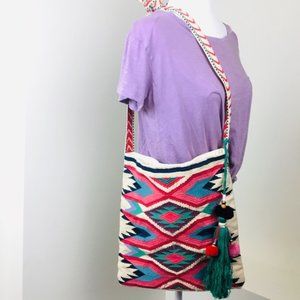 Star Mela Aztec Boho Embroidered Tote